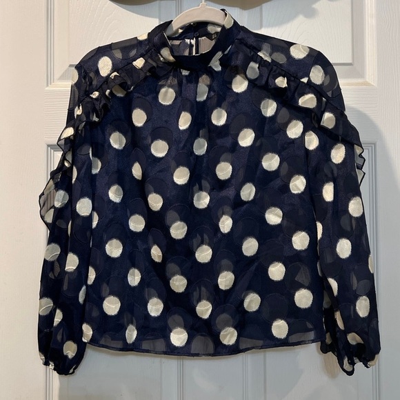 ZARA POLKA DOT  BLOUSE        SIZE S - Picture 2 of 11